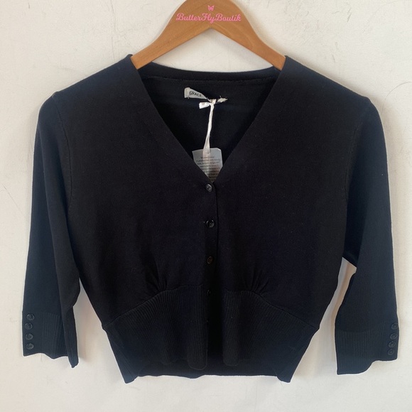(A9) GRACE KARIN Cropped Cardigan V-Neck Button Down Open Front, Size Small, NWT - Picture 8 of 12